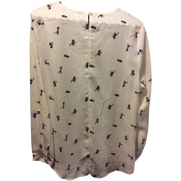 Size: Medium - Ladies Kitty Print Blouse - Picture 2 of 2